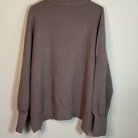 Lillusory Oversized Ribbed Sweater XL NWT Neutral Lounge Pullover - Picture 3 of 8